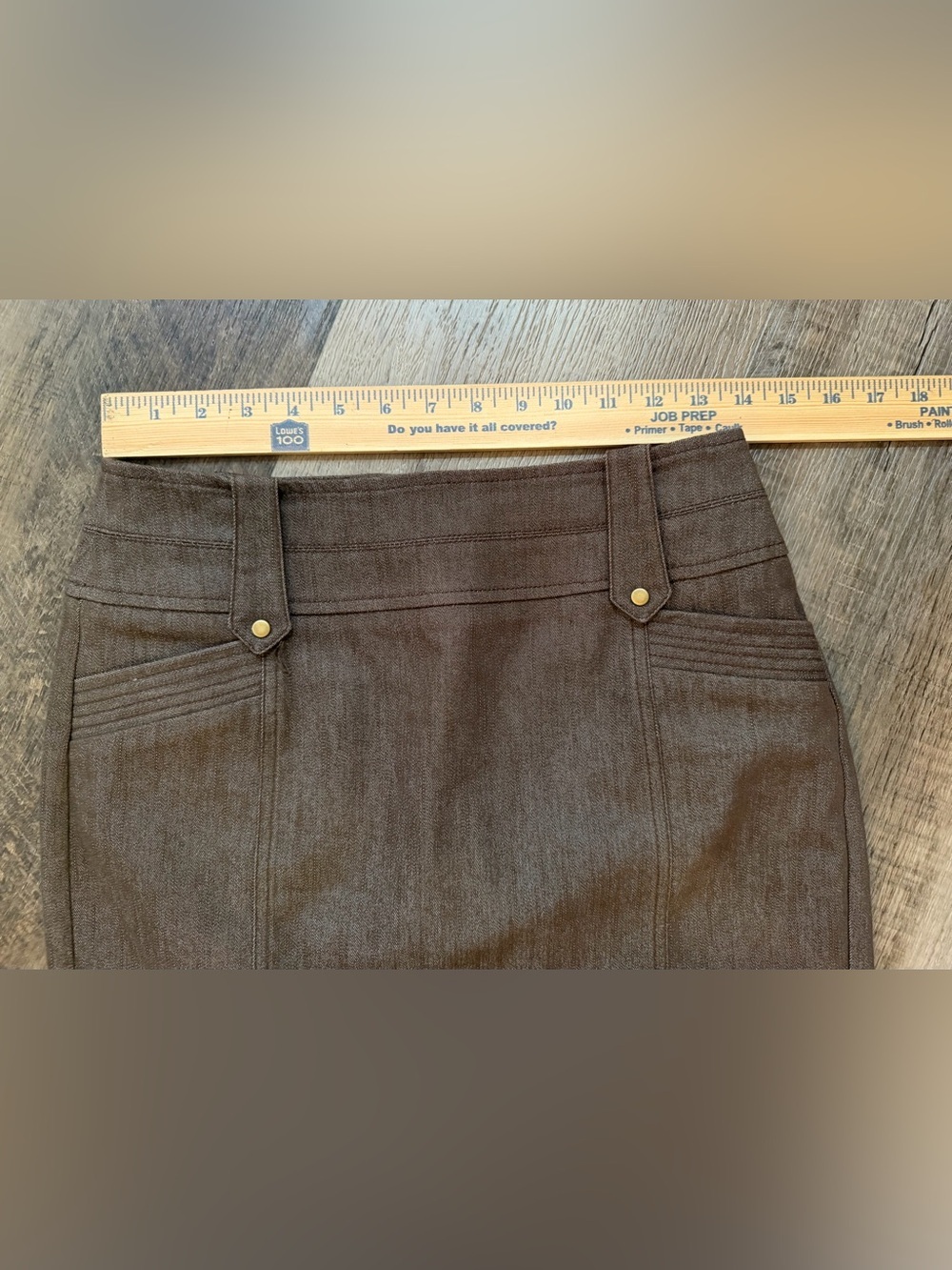 Worthington Brown Pencil Skirt with Belt Loop Detail Size 4 Petite - Picture 12 of 13